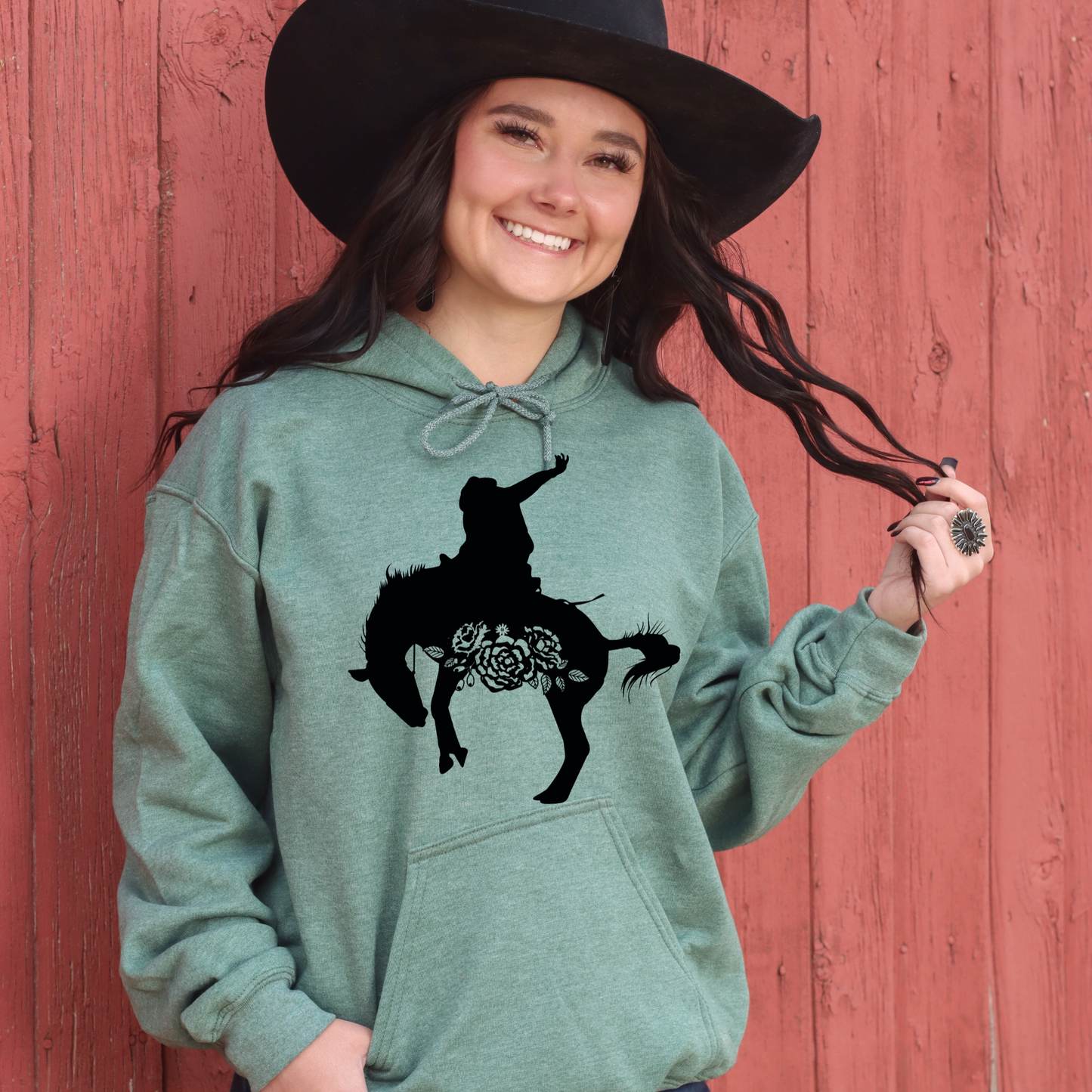 Roughstock Rose Bucking Horse Hoodie (Pre-Pack of 8)