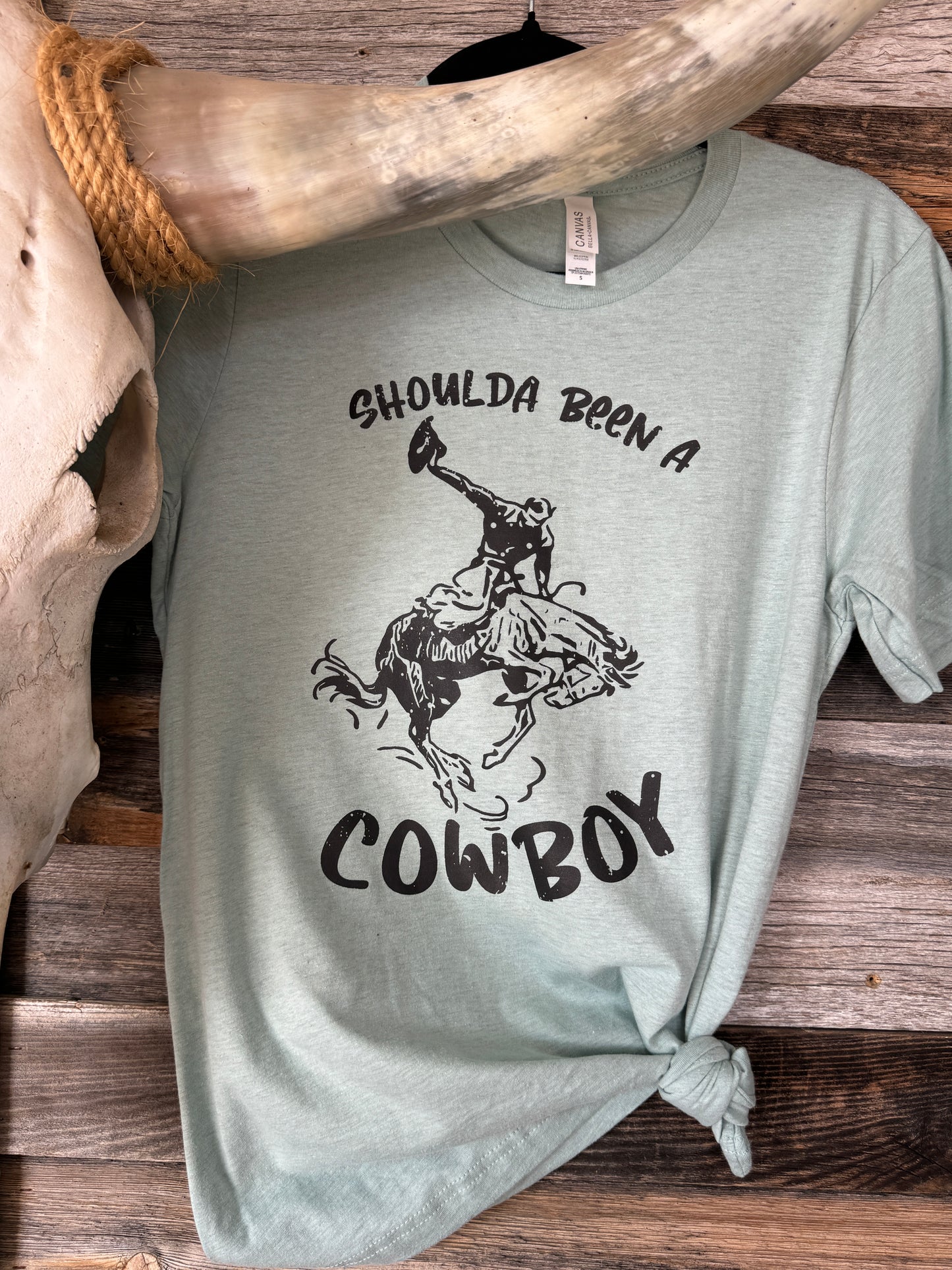 Shoulda Been a Cowboy Screen Print Transfer- P-17 Black